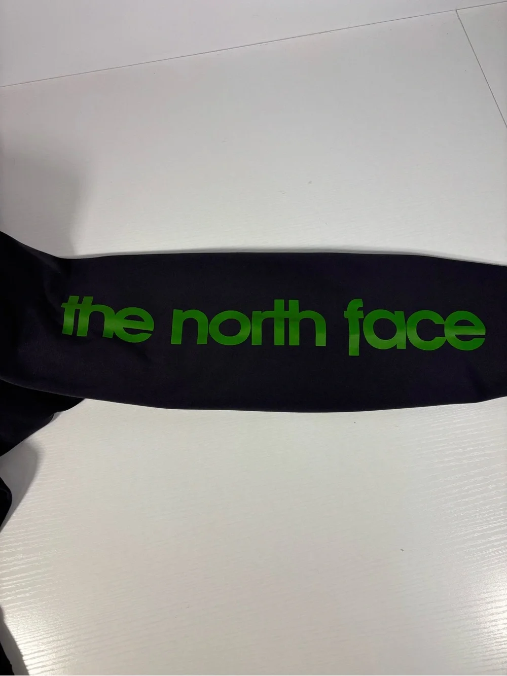 The North Face Gray Full Zip Hoodie Lime Green Logo Men’s Fleece Lined Size XXL